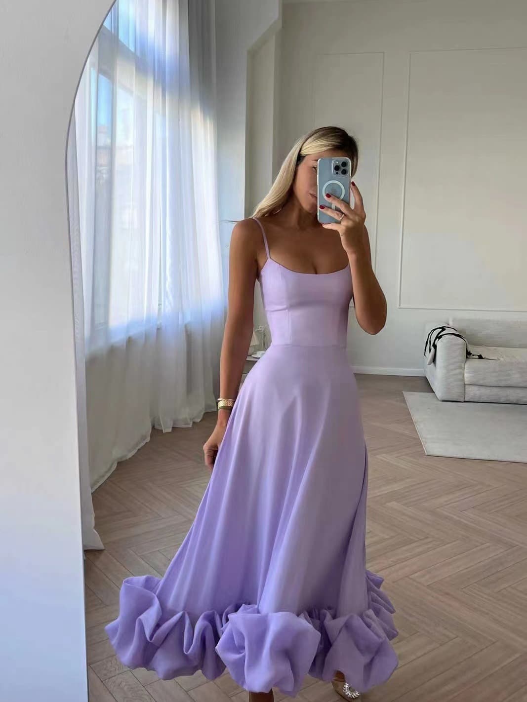 Fashion Sling Large Swing Three-dimensional Flower A- Line Skirt European And American Cross-border Hot New Products