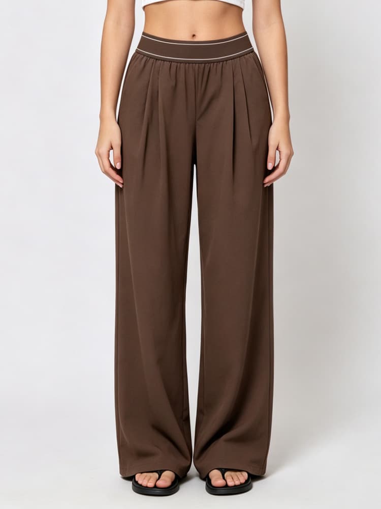 Cross-Border Exclusive Supply Of Casual Yoga Pants For Women High-Waisted Straight-Leg Lightweight Slimming Loose-Fitting Quick-Dry Spring Summer Long Pants